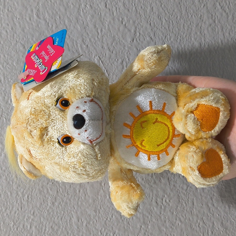 NWT Play Along Care Bears Charmers Special Edition FUNSHINE BEAR 8” Plush 2004
